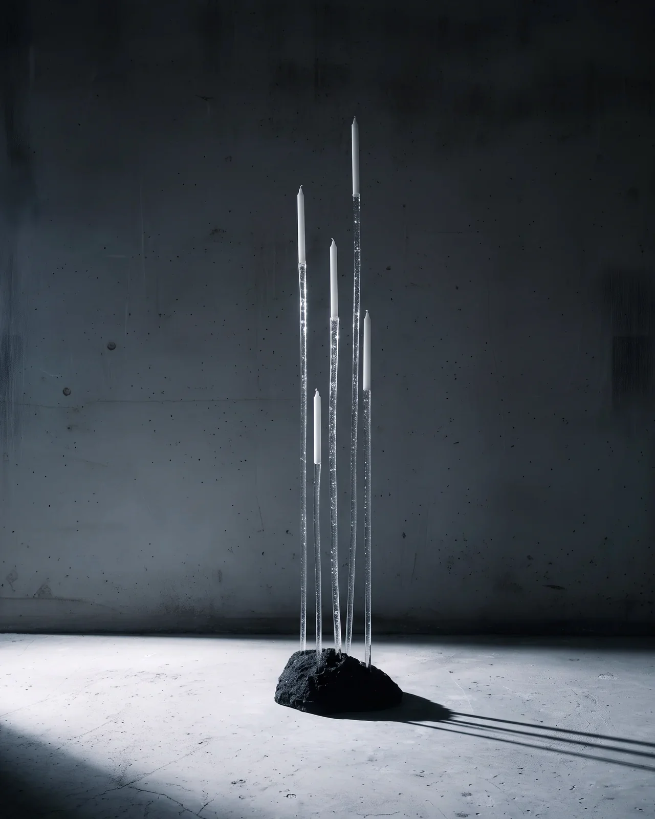 Aetna Candle unlit, in a raking light, by Paul Hardy